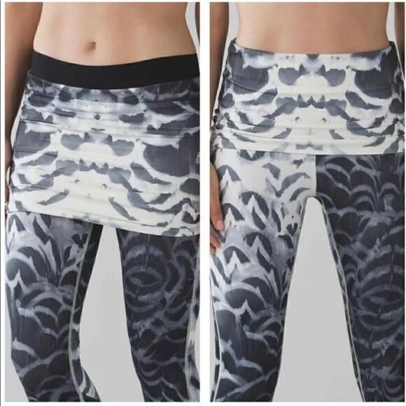 Lululemon Wunder Under Pant SE Dance Pretty Plume Angel Wing Black Women's Sz 4 - Picture 8 of 16